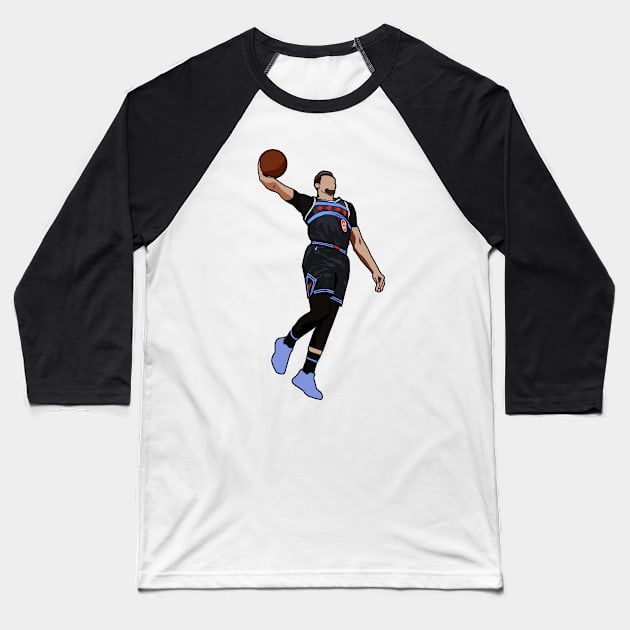 Zach Lavine Dunk Chicago Bulls Baseball T-Shirt by xavierjfong